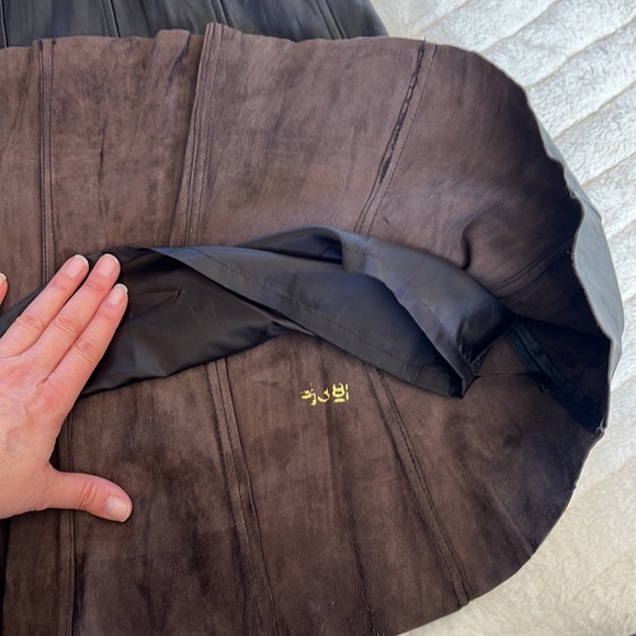 Brown São Paulo Lambskin Skirt - Picture 6 of 7